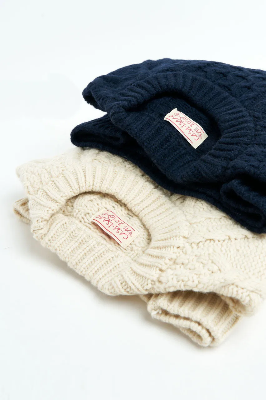 GRP X CASA-ISAAC Crew Neck Steve Merino/Cashmere Blend Navy