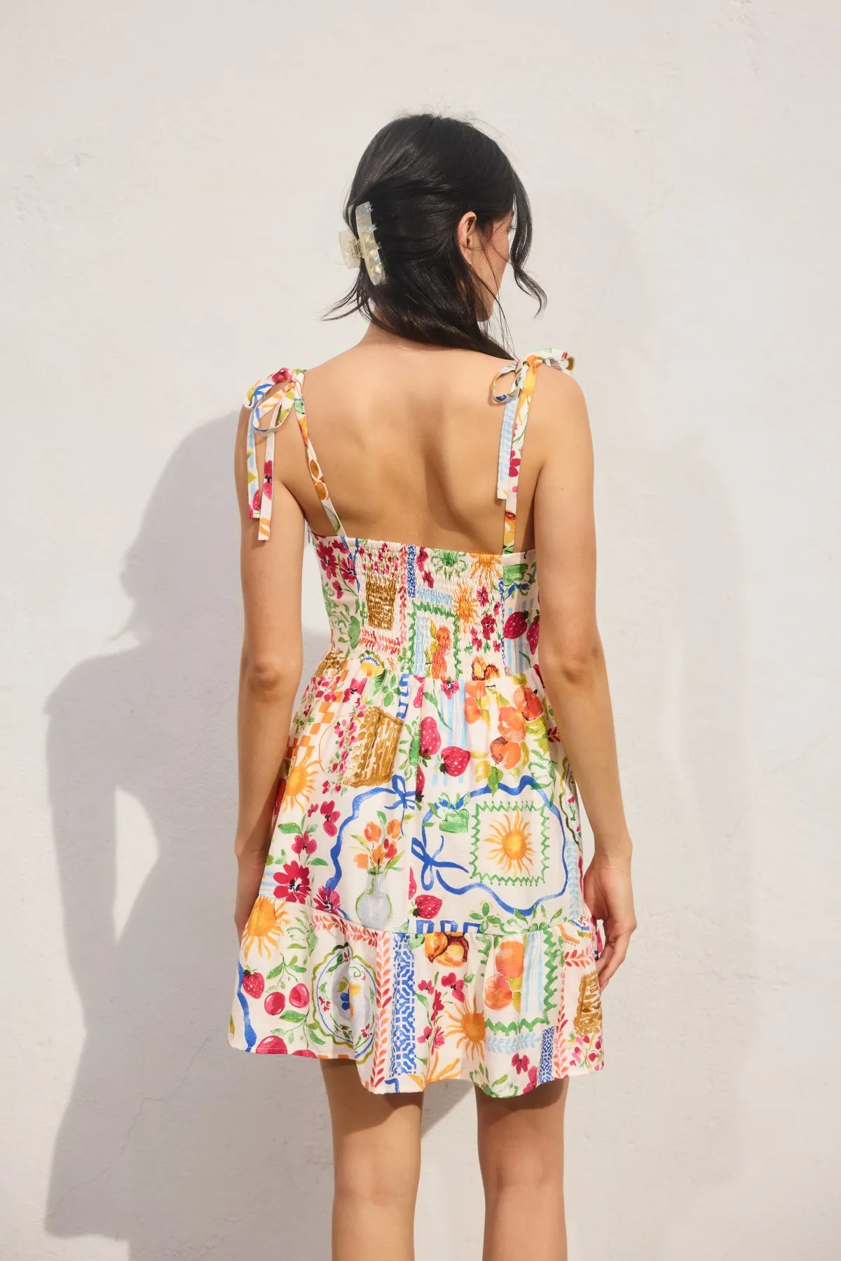 Harper Corset Tie Shoulder Mini Dress