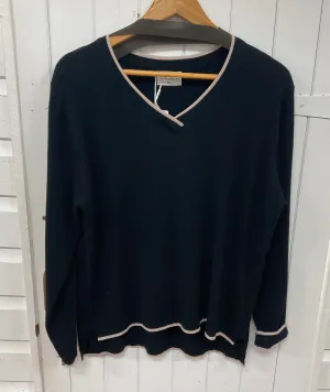 Holly V Neck Jumper In Black