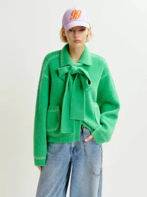 Hoops Cardigan - Green