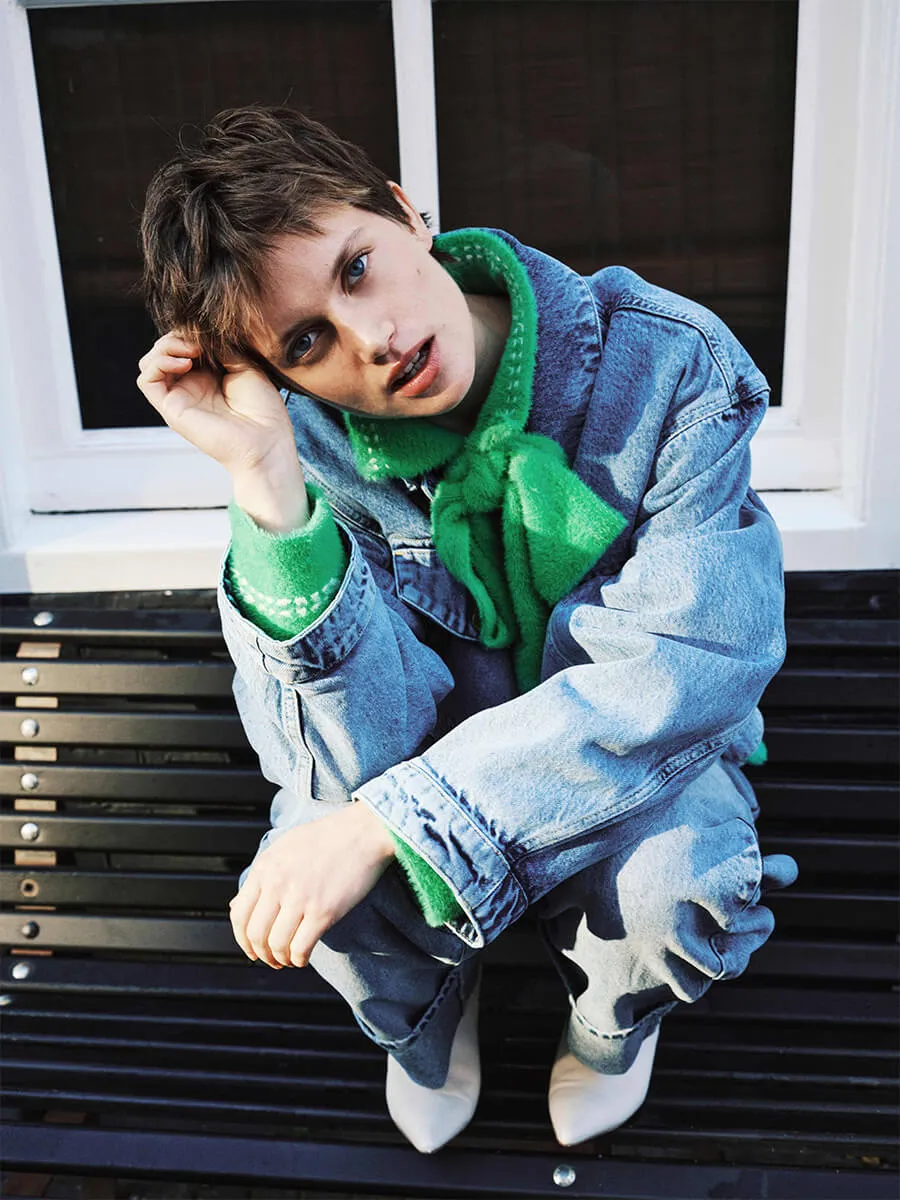 Hoops Cardigan - Green