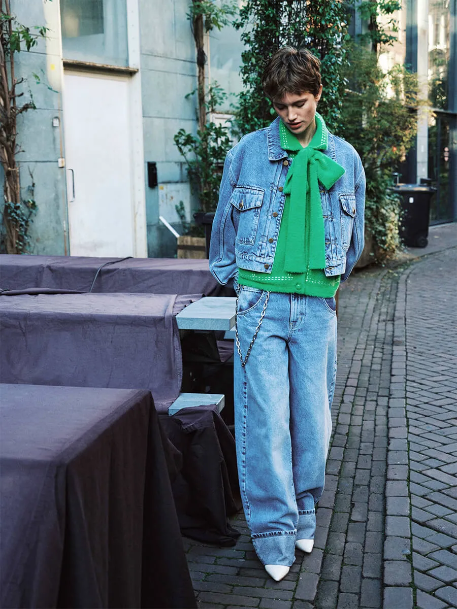 Hoops Cardigan - Green