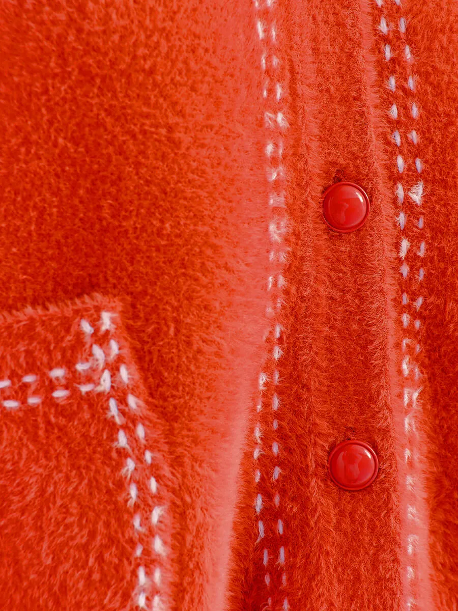 Hoops Cardigan - Orange