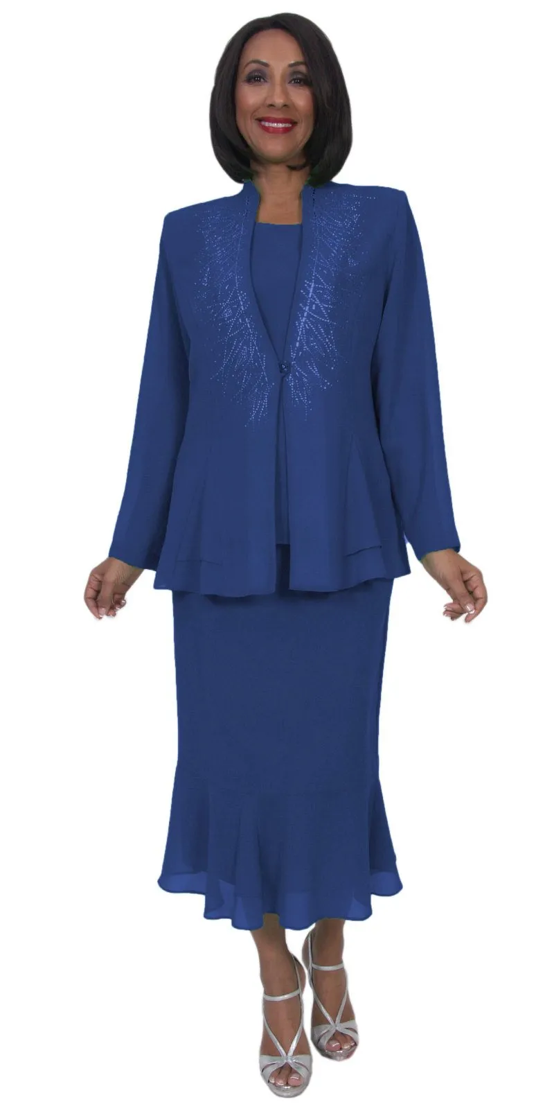 Hosanna 5259 Plus Size 3-Piece Set Ankle Length Dress