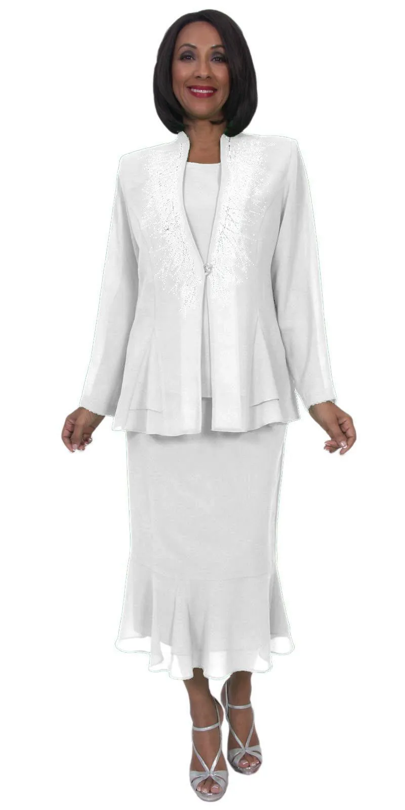 Hosanna 5259 Plus Size 3-Piece Set Ankle Length Dress