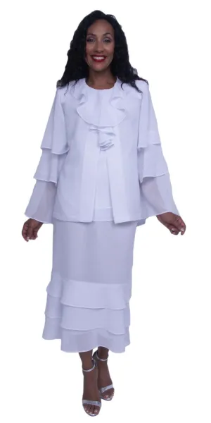 Hosanna 5541 Modest Tea Length 3-Piece Dress Set