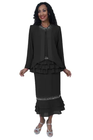 Hosanna 5553 Modest 3-Piece Set Ankle Length Dress