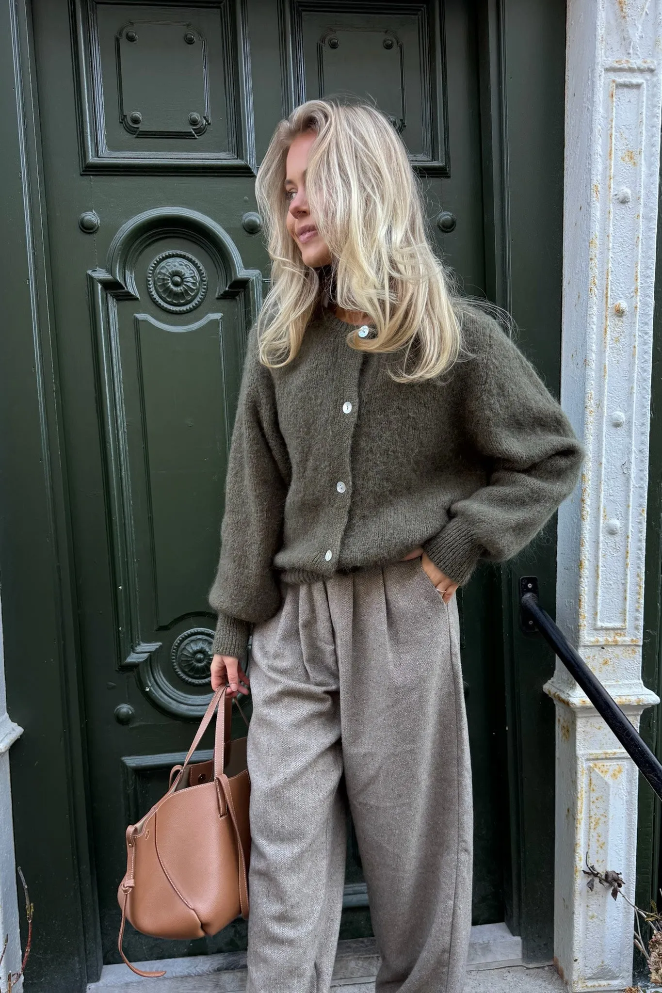 IdaIC Cardigan - Army Grøn