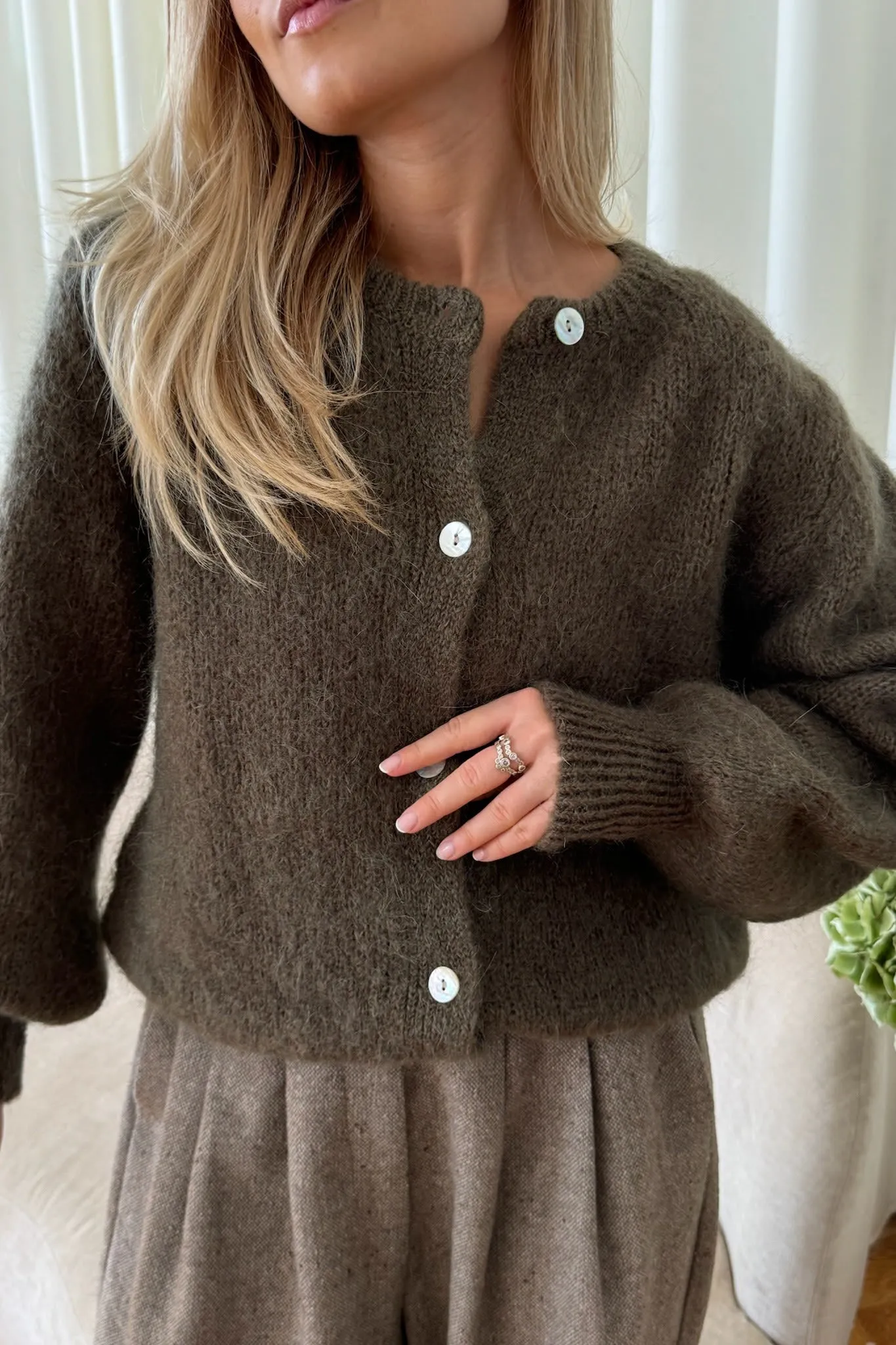 IdaIC Cardigan - Army Grøn