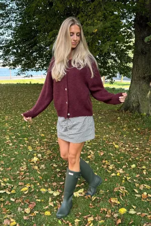 IdaIC Cardigan (Forudbestilling lev. uge 10) - Bordeaux