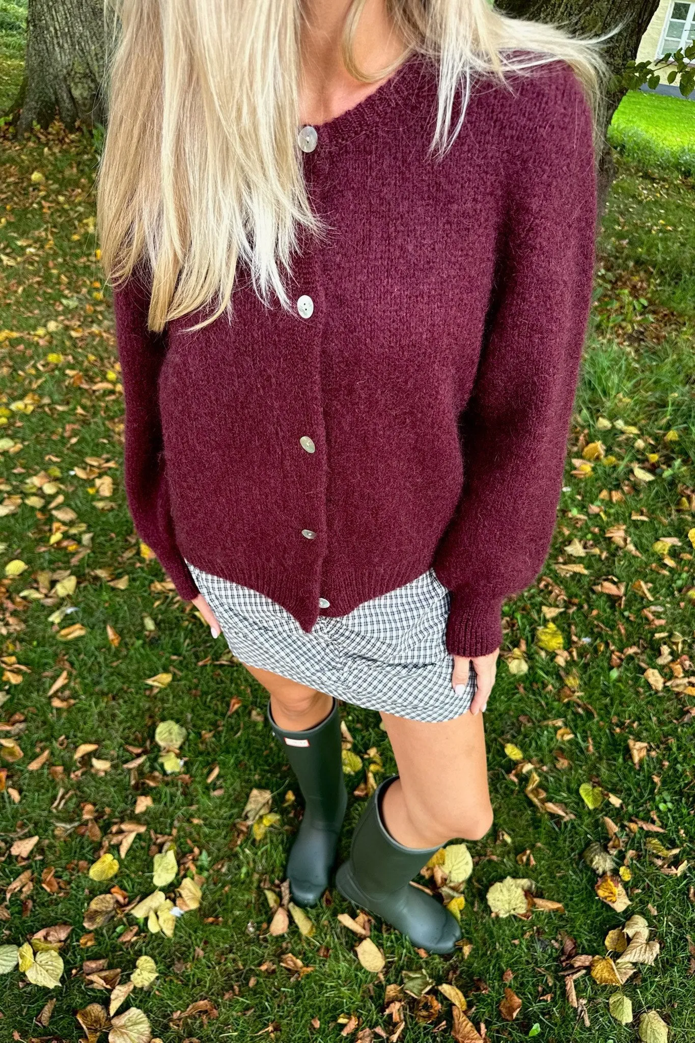 IdaIC Cardigan (Forudbestilling lev. uge 10) - Bordeaux