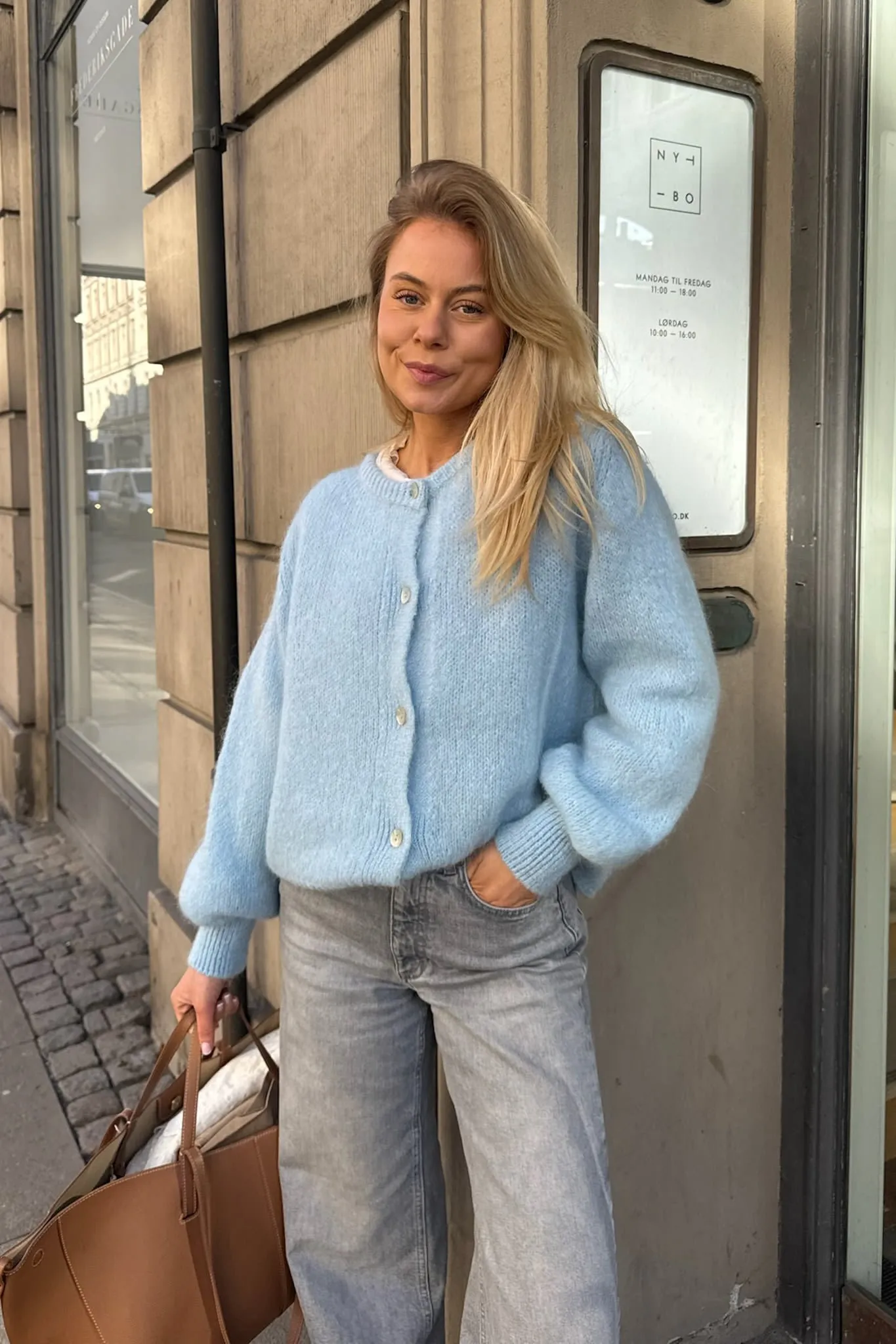 IdaIC Cardigan - Lyseblå