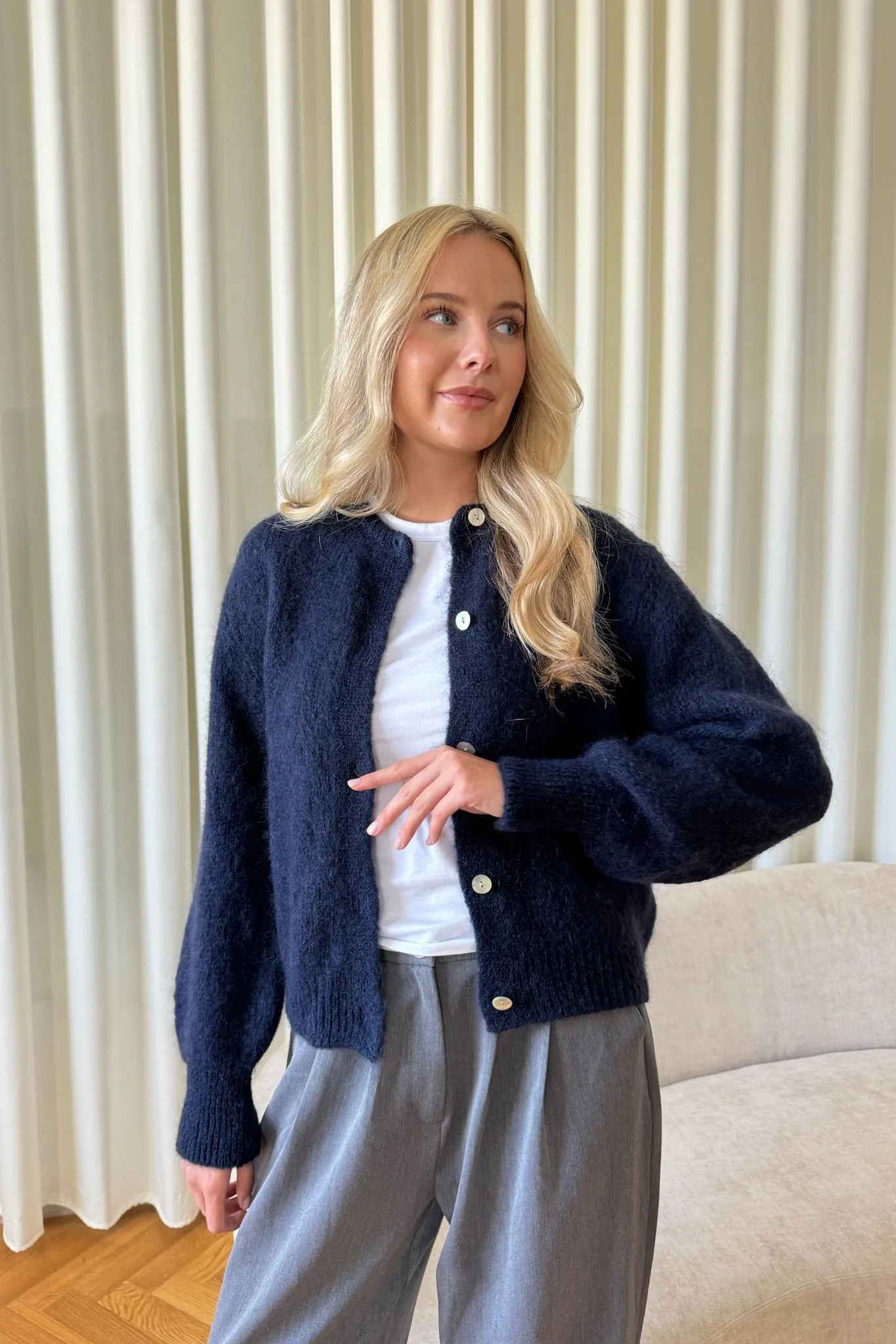 IdaIC Cardigan - Mørkeblå