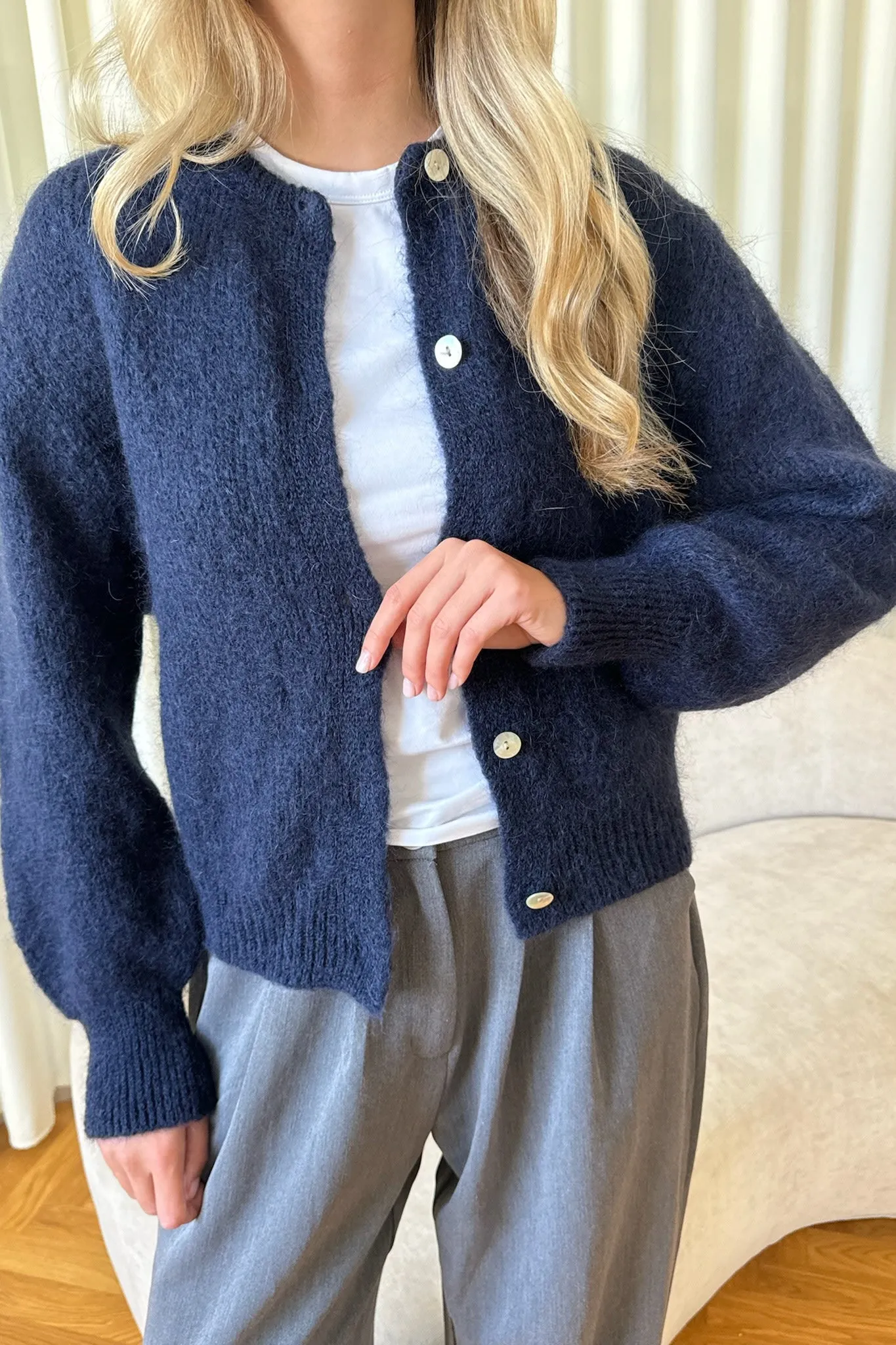 IdaIC Cardigan - Mørkeblå