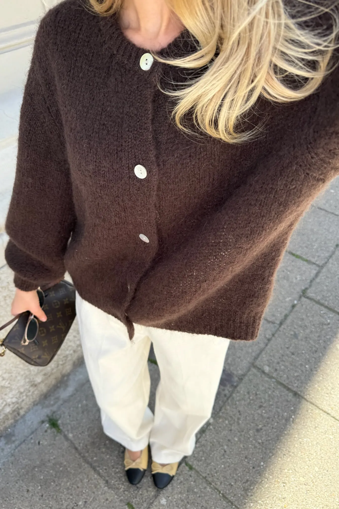IdaIC Cardigan - Mørkebrun