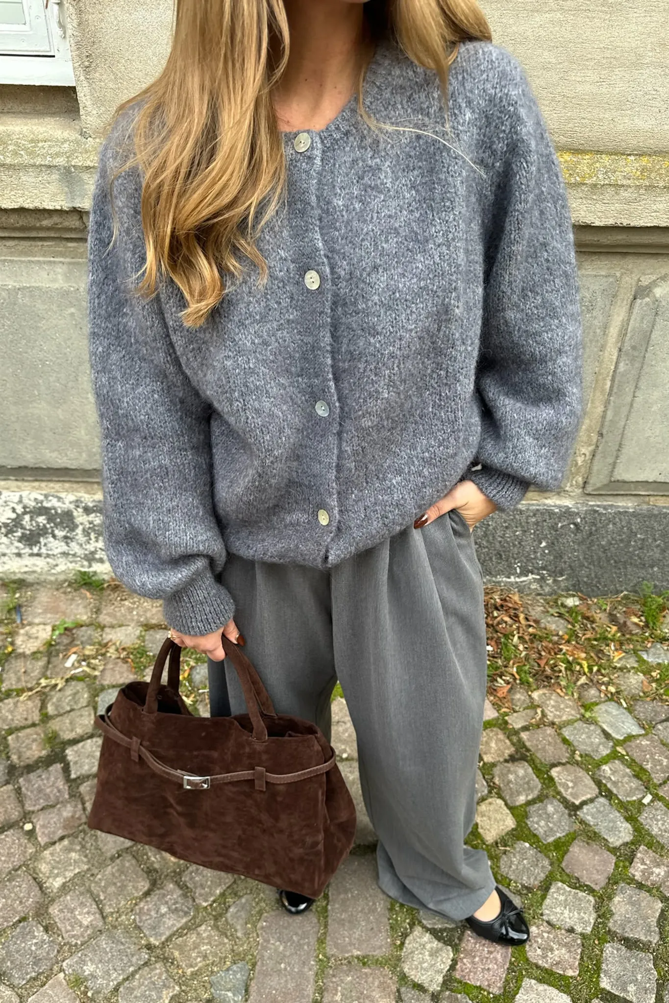 IdaIC Cardigan - Mørkegrå