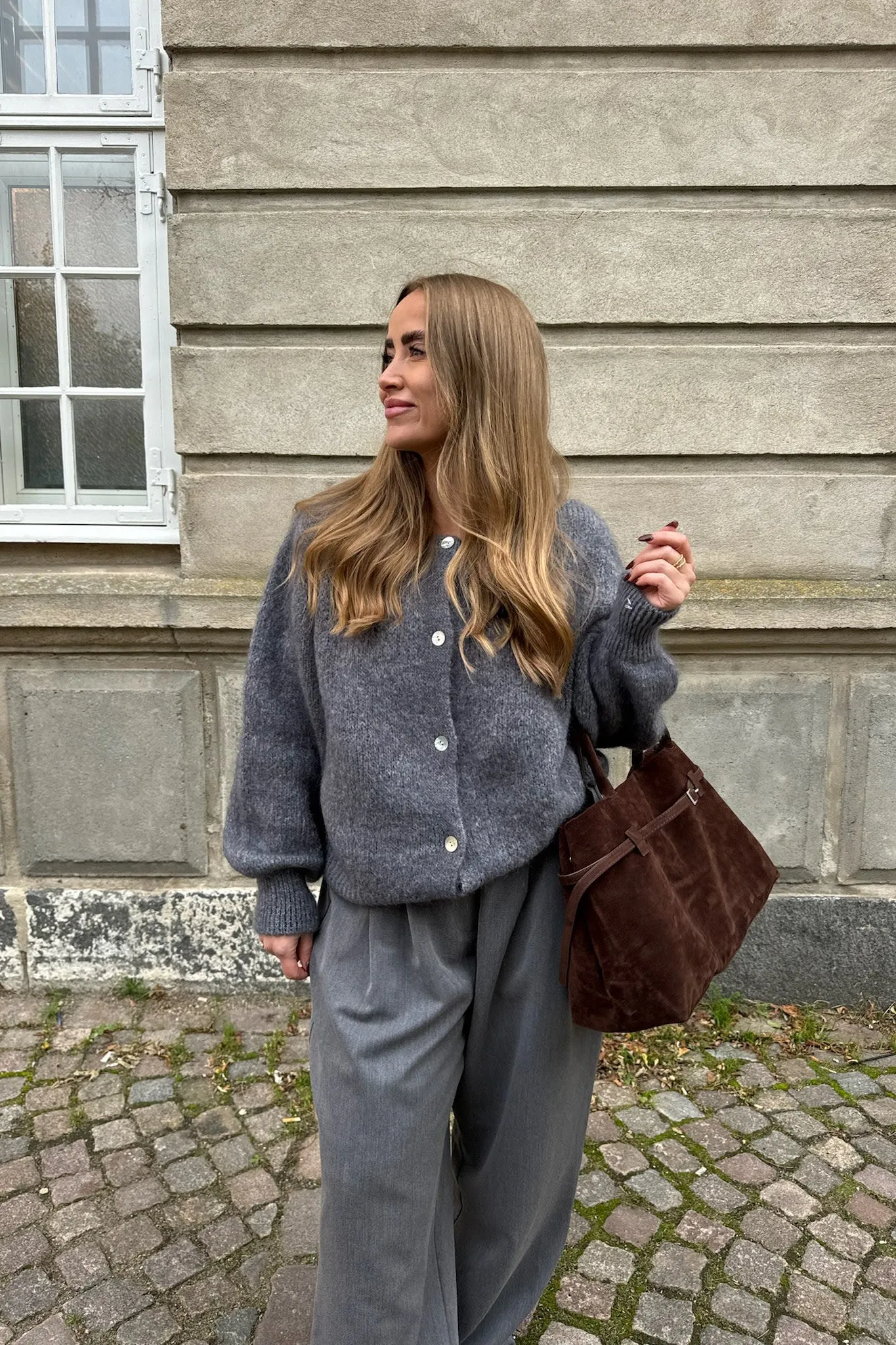 IdaIC Cardigan - Mørkegrå