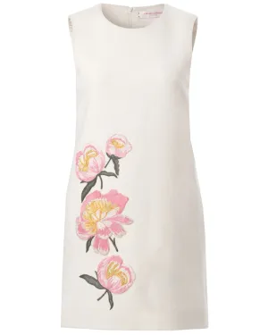 Ivory Embroidered Shift Dress