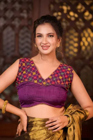 JAALI BLOOM - Silk Embroidery Blouse