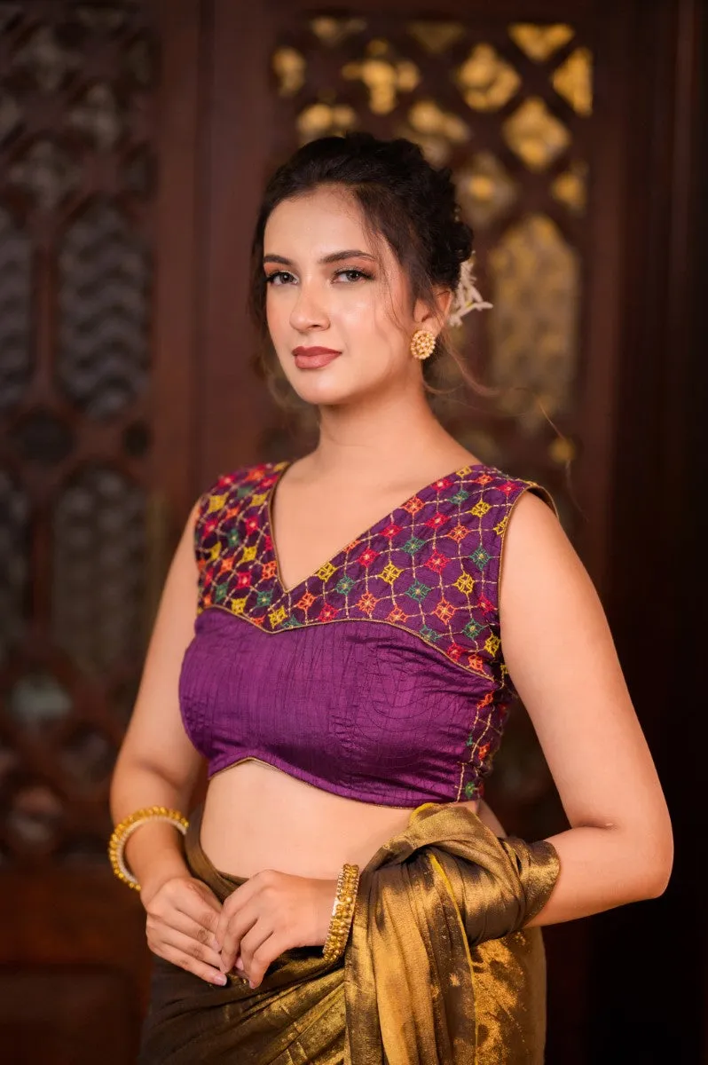 JAALI BLOOM - Silk Embroidery Blouse