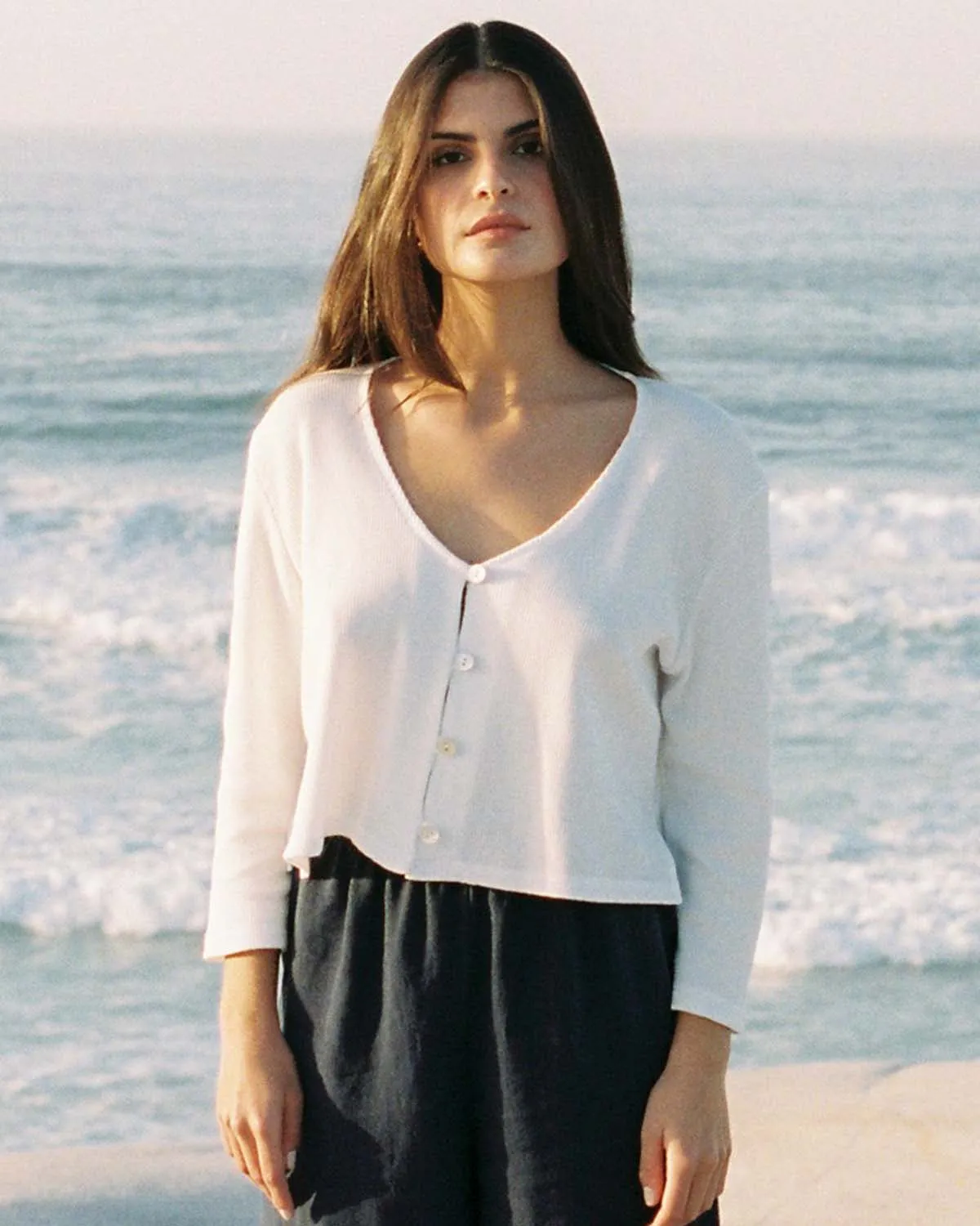 James Blouse | Waffle | White