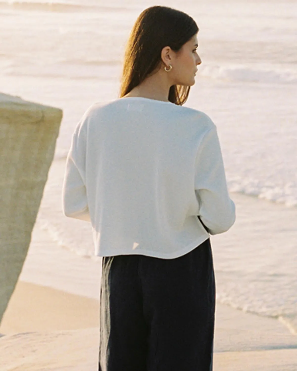 James Blouse | Waffle | White