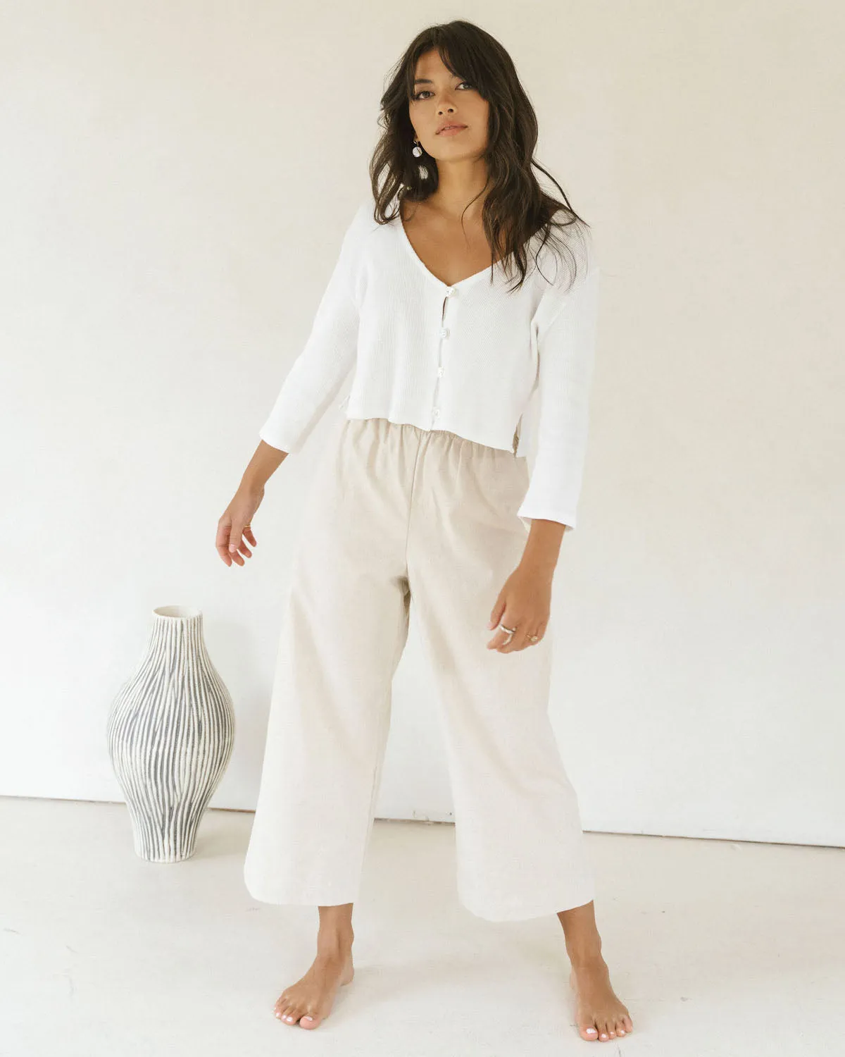 James Blouse | Waffle | White