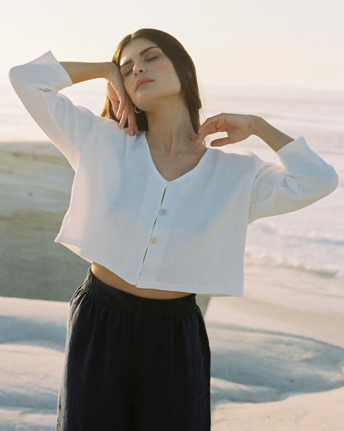 James Blouse | Waffle | White