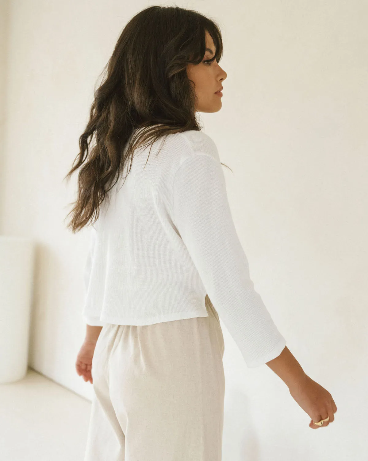 James Blouse | Waffle | White