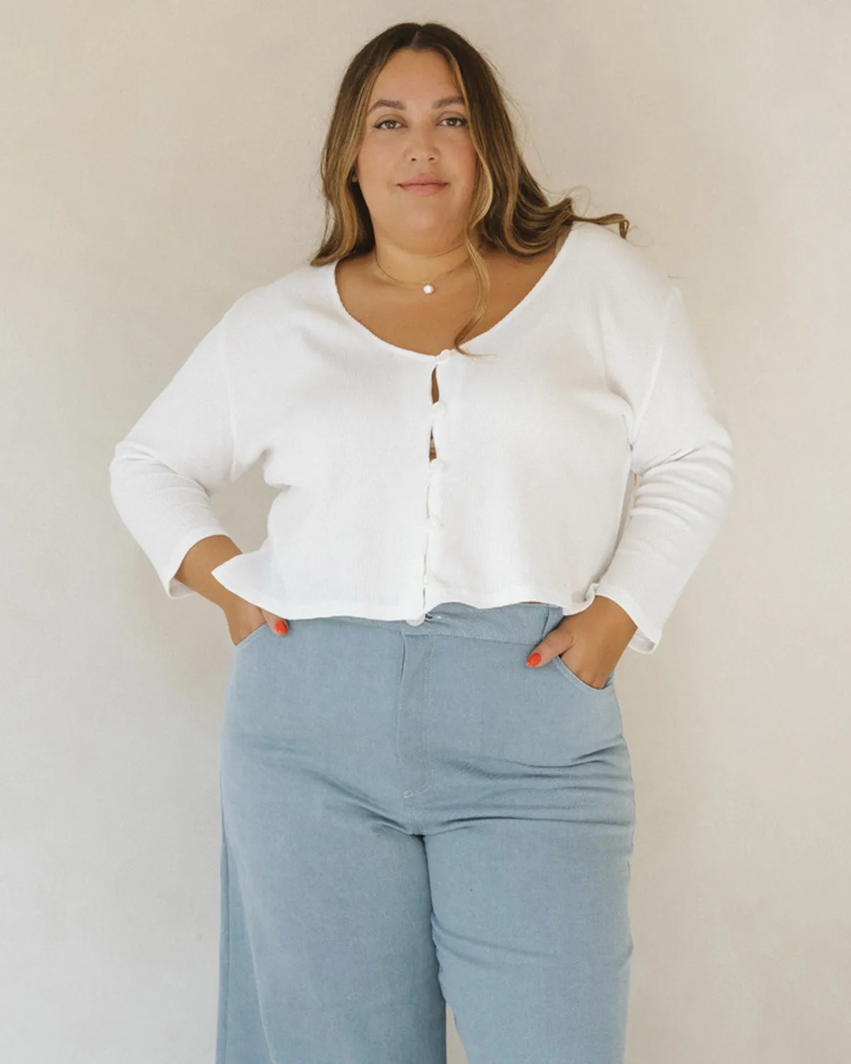 James Blouse | Waffle | White