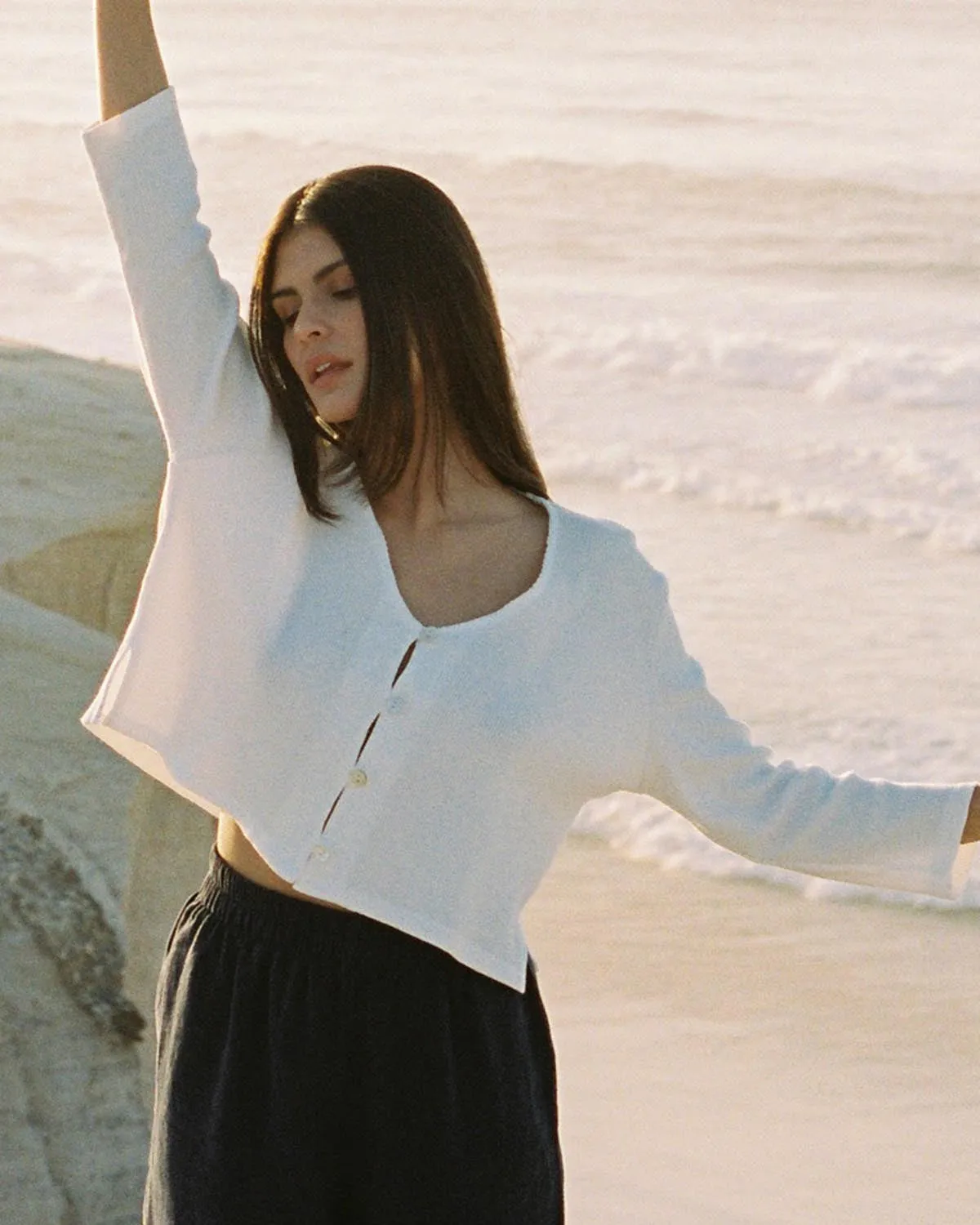 James Blouse | Waffle | White