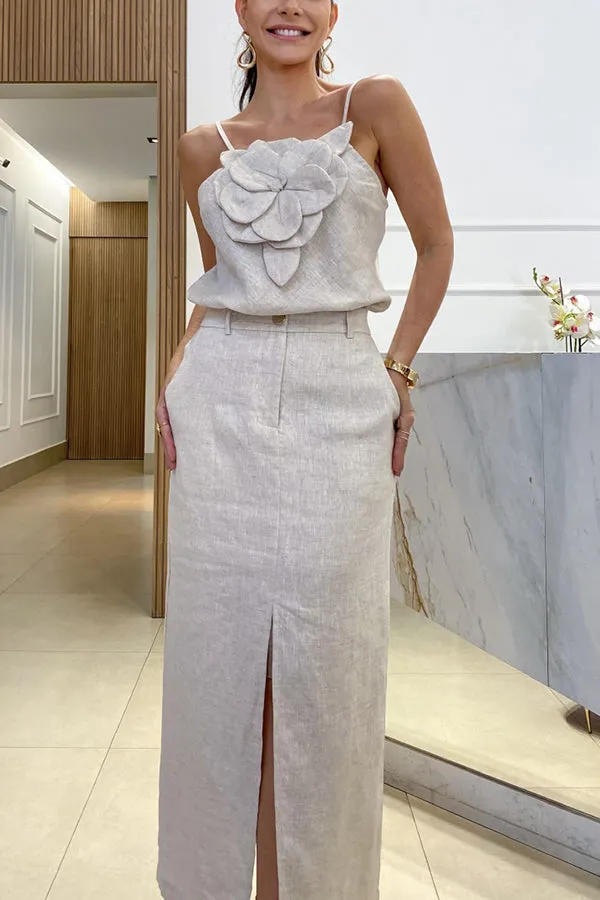 JANIA - TRENDY SIDE-SLIT FULL-LENGTH DRESS