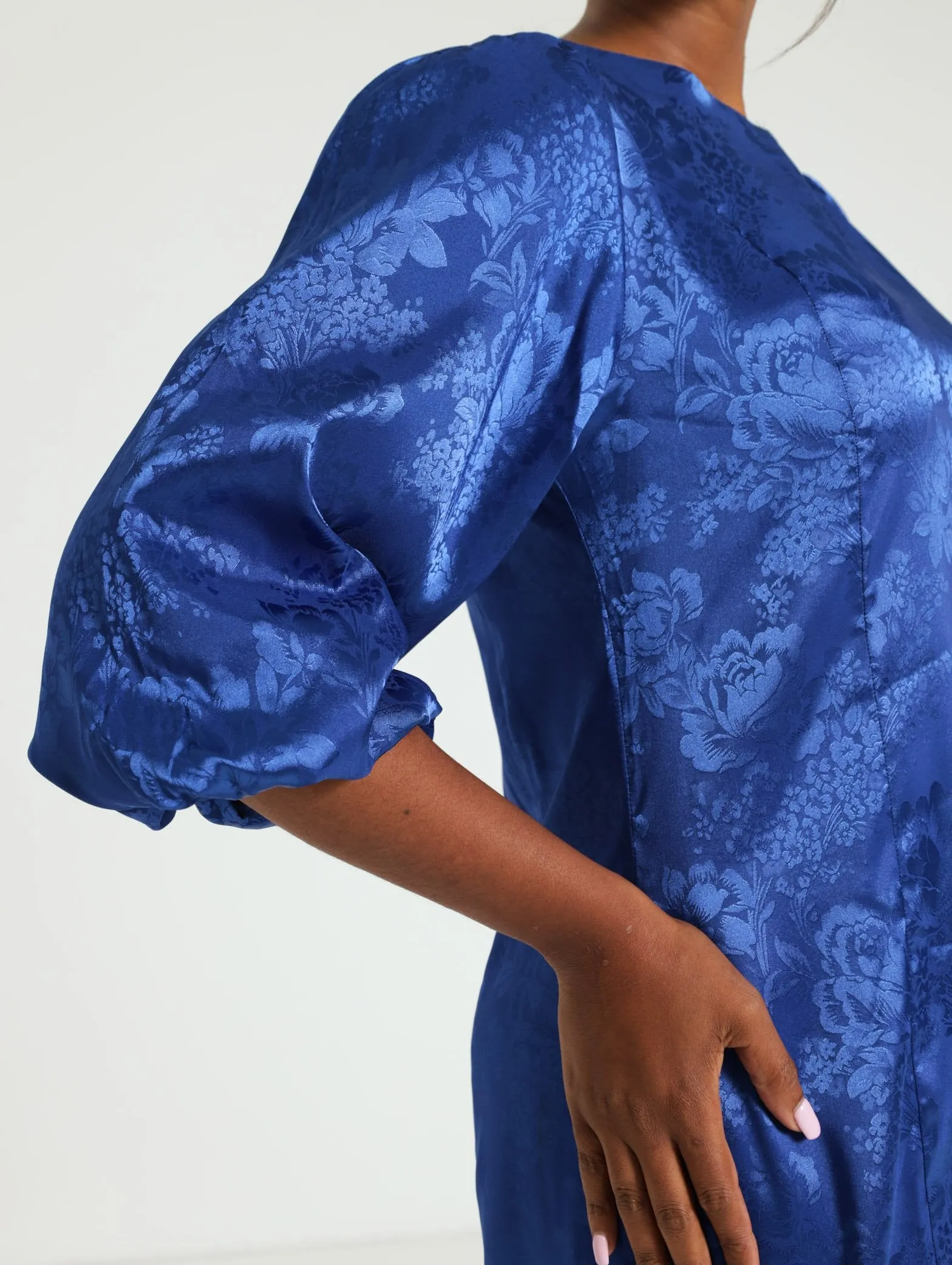 Jaquard Shift Dress - Cobalt