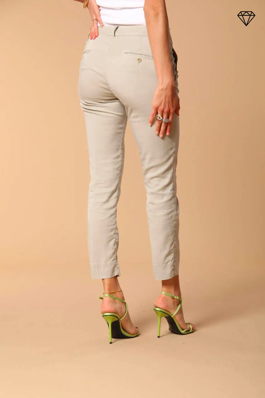 Jaqueline women's chino capri trousers in twill slim ①