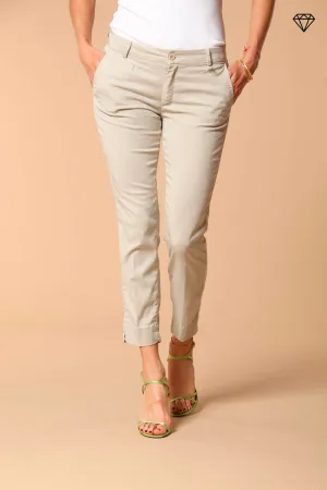 Jaqueline women's chino capri trousers in twill slim ①