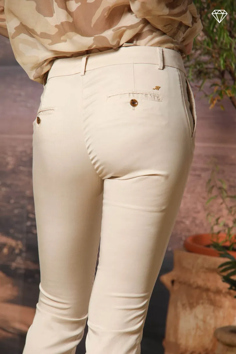 Jaqueline women's chino capri trousers in twill slim fit ①