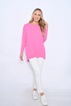Jenny Oversized Wool Blend Jumper In Pink