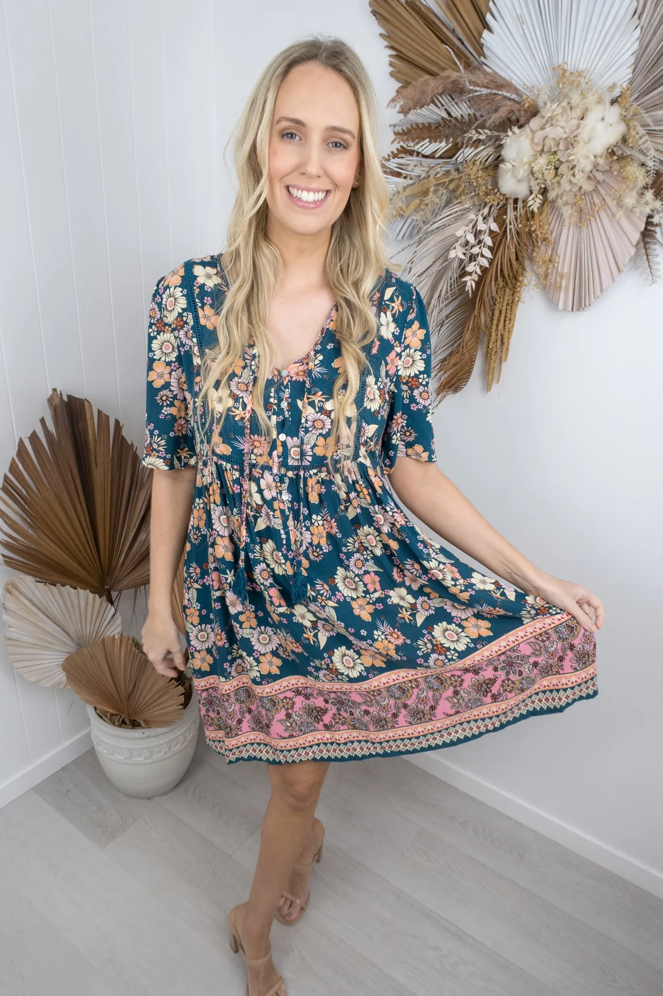 Joelene Dress -Green