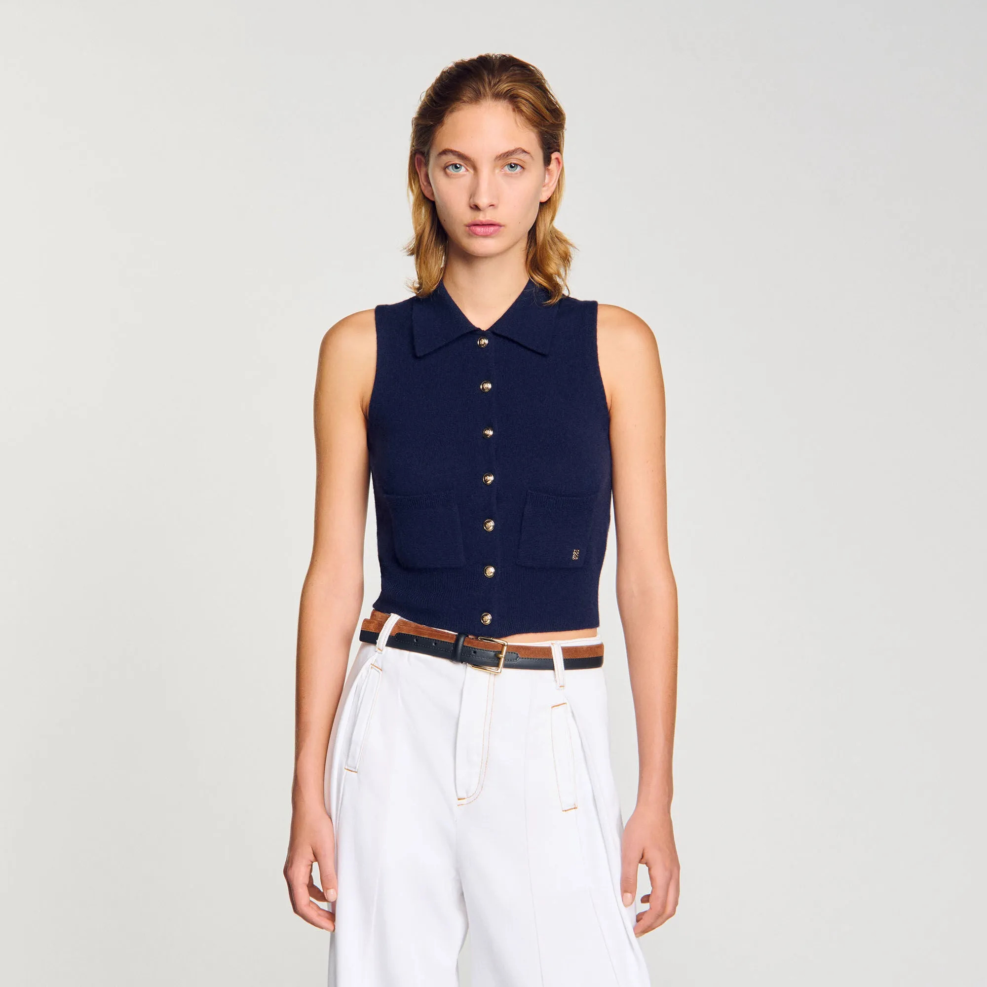 Juju Wool And Cashmere Cardigan Midnight Blue