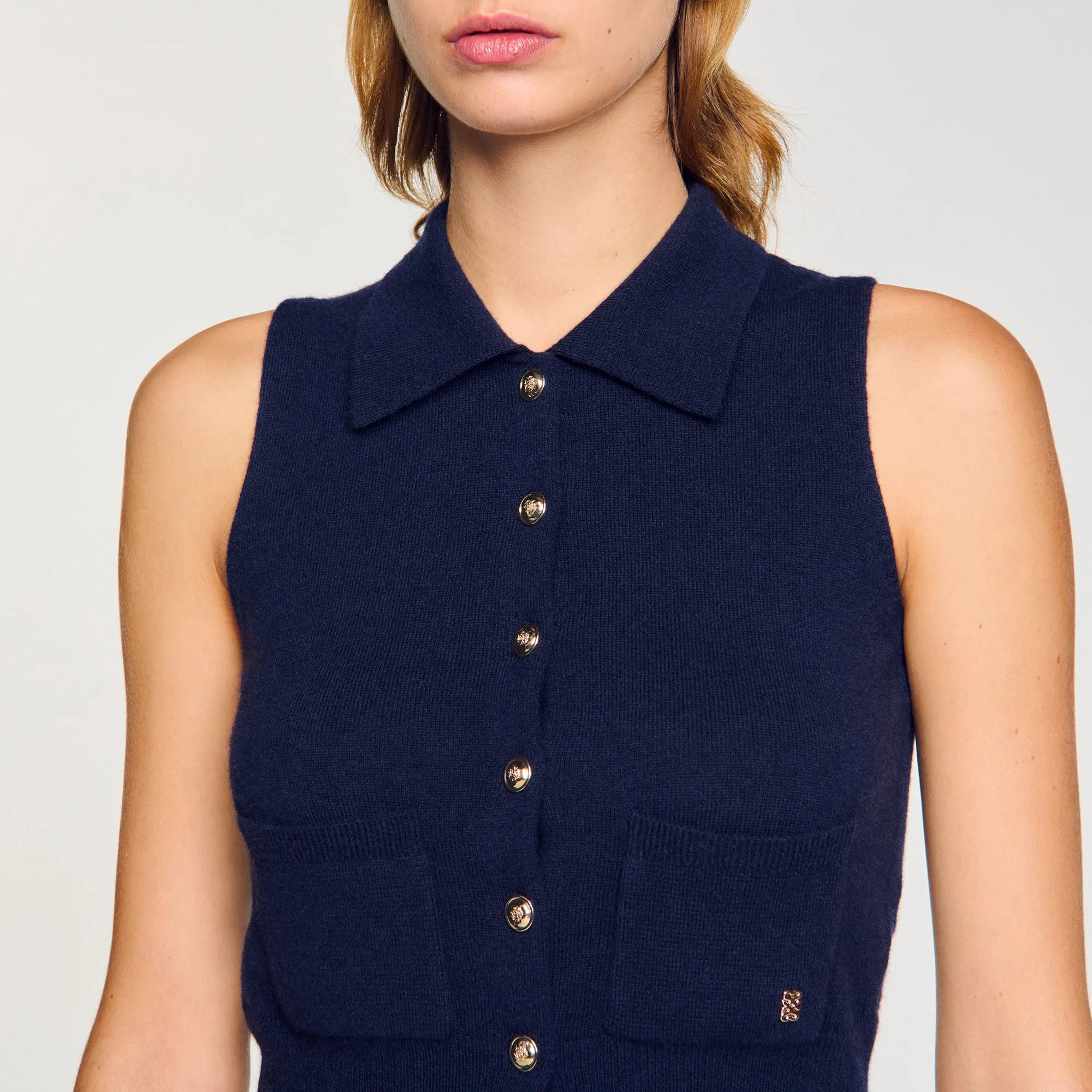 Juju Wool And Cashmere Cardigan Midnight Blue