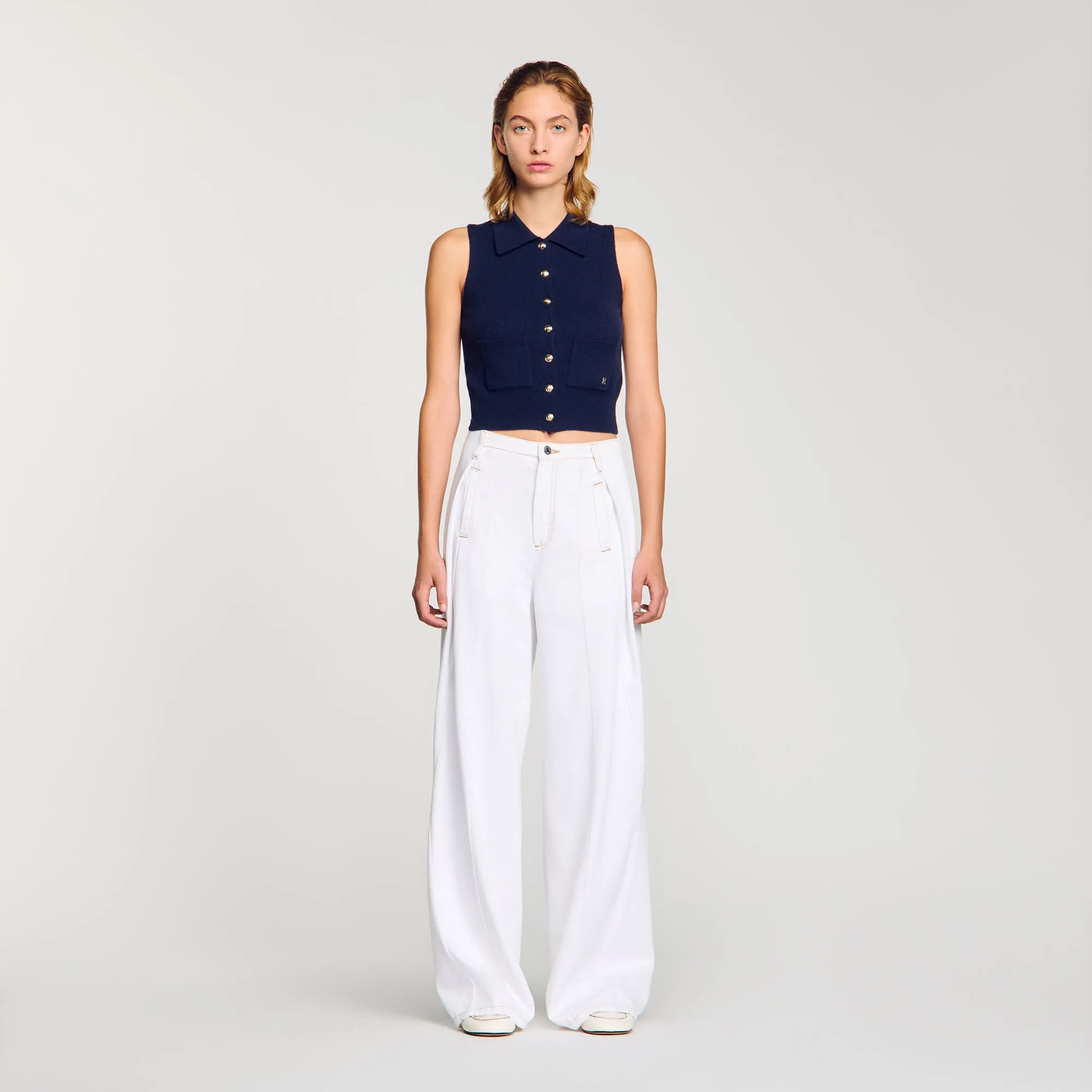 Juju Wool And Cashmere Cardigan Midnight Blue