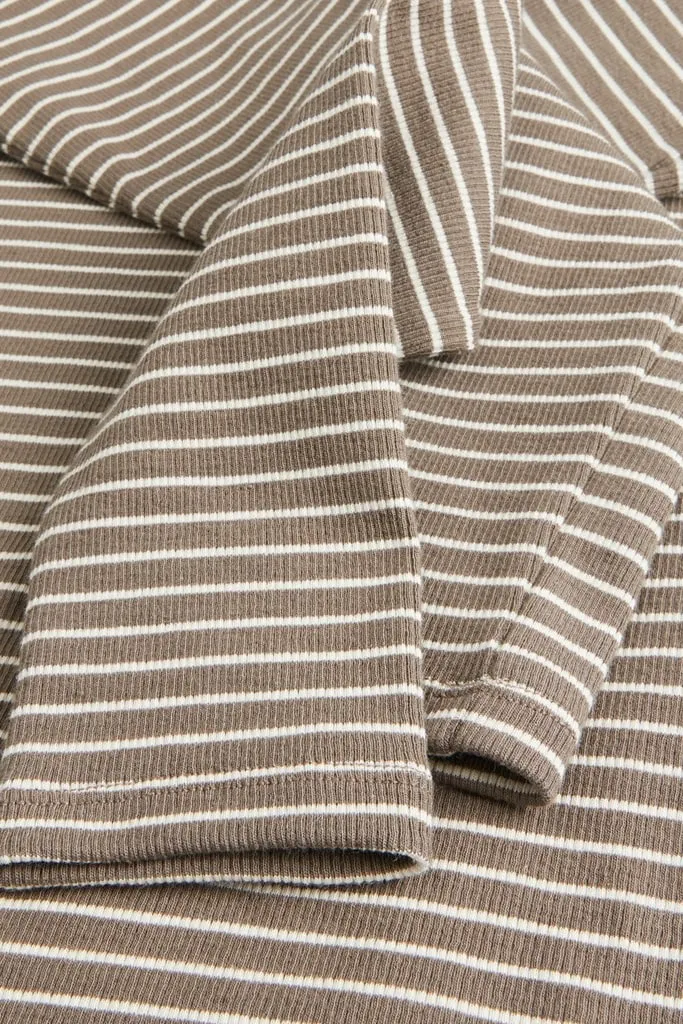 JXFreya Bluse - Brun Med Hvide Striber