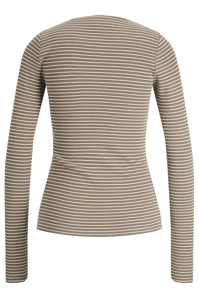 JXFreya Bluse - Brun Med Hvide Striber