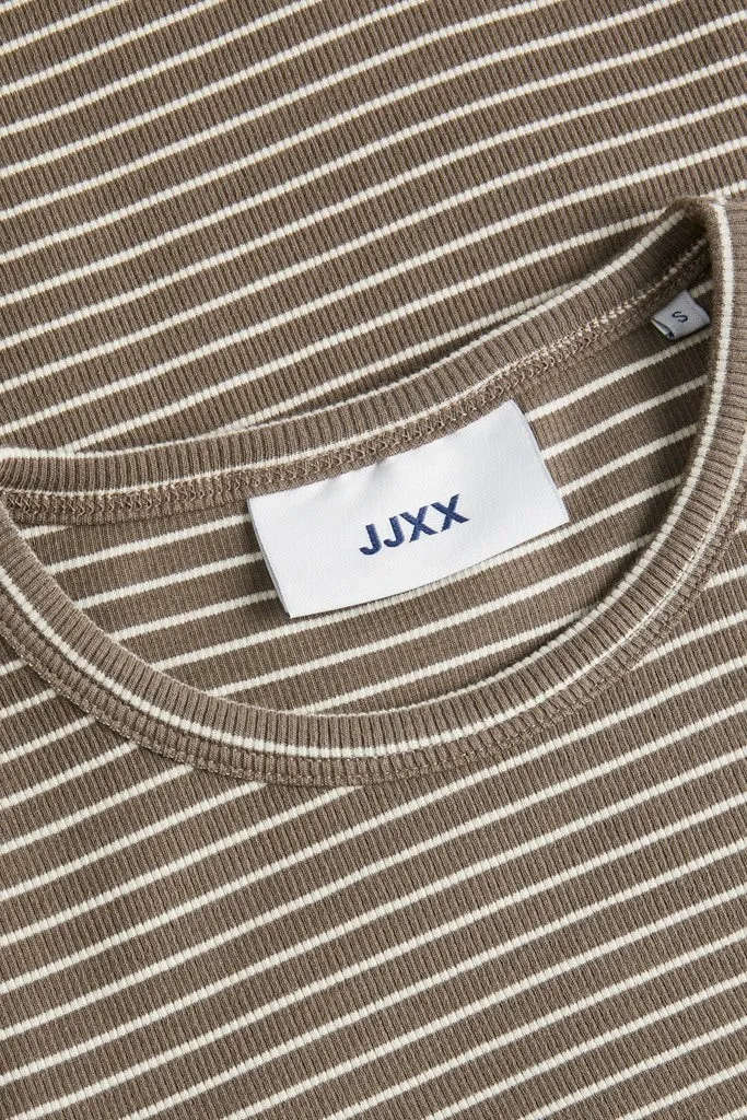 JXFreya Bluse - Brun Med Hvide Striber