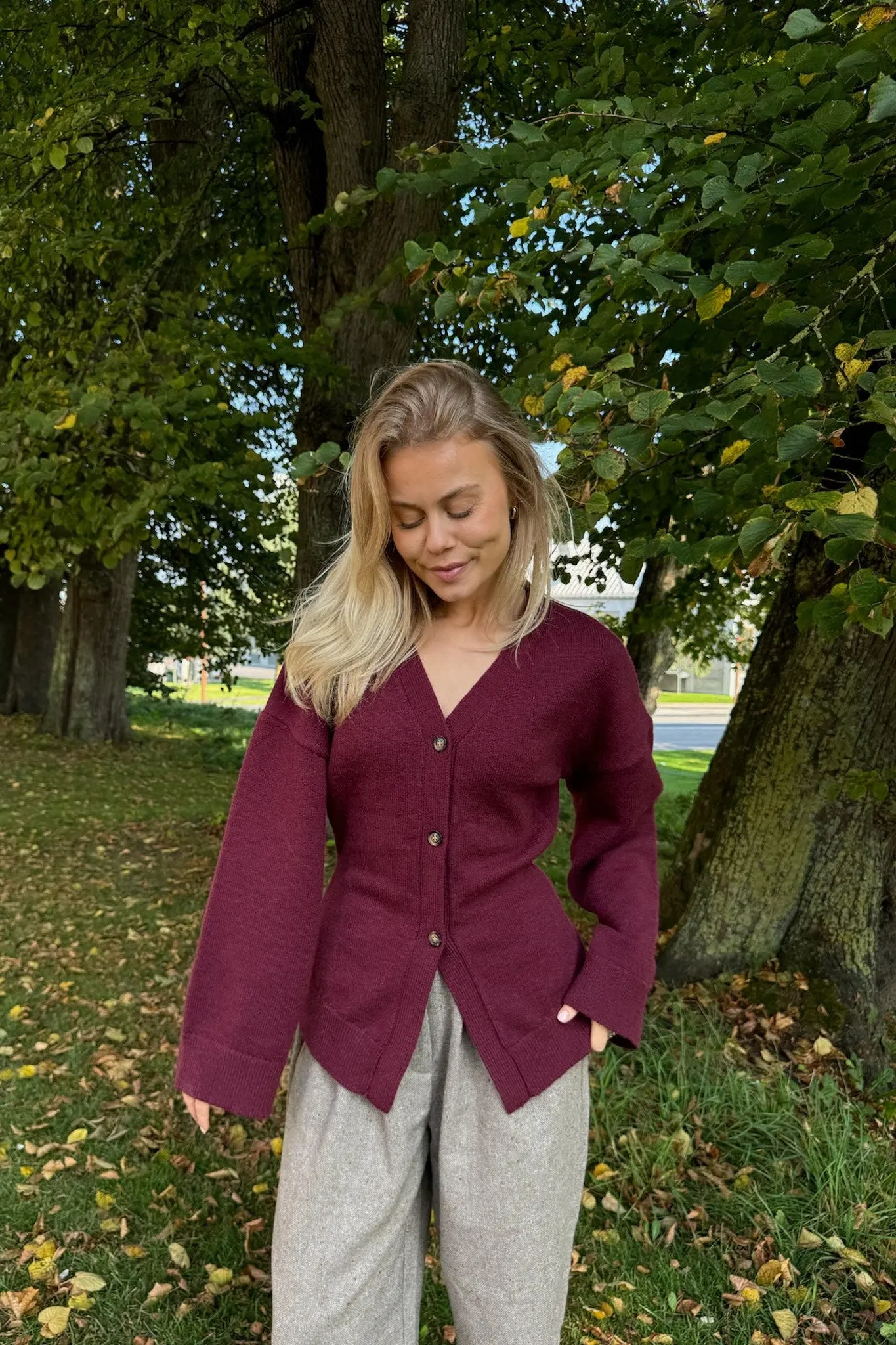 KarmaIC Cardigan - Bordeaux