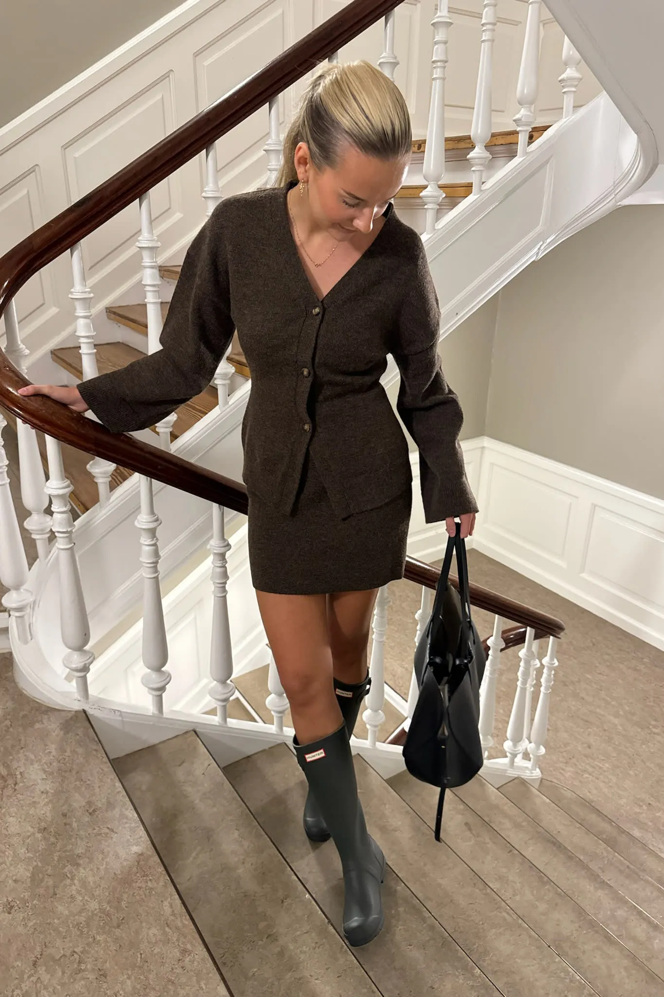 KarmaIC Cardigan - Mørkebrun