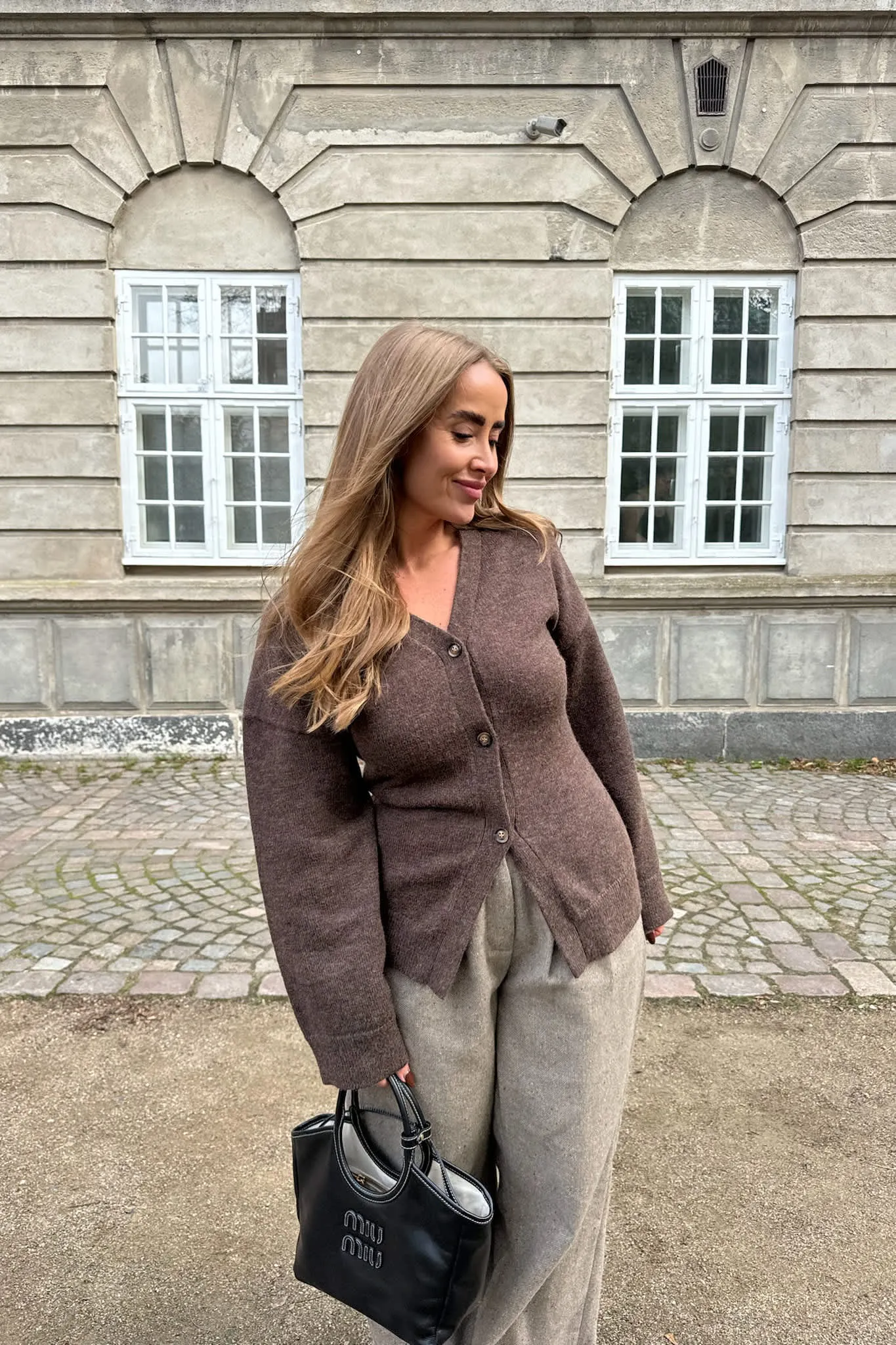 KarmaIC Cardigan - Mørkebrun