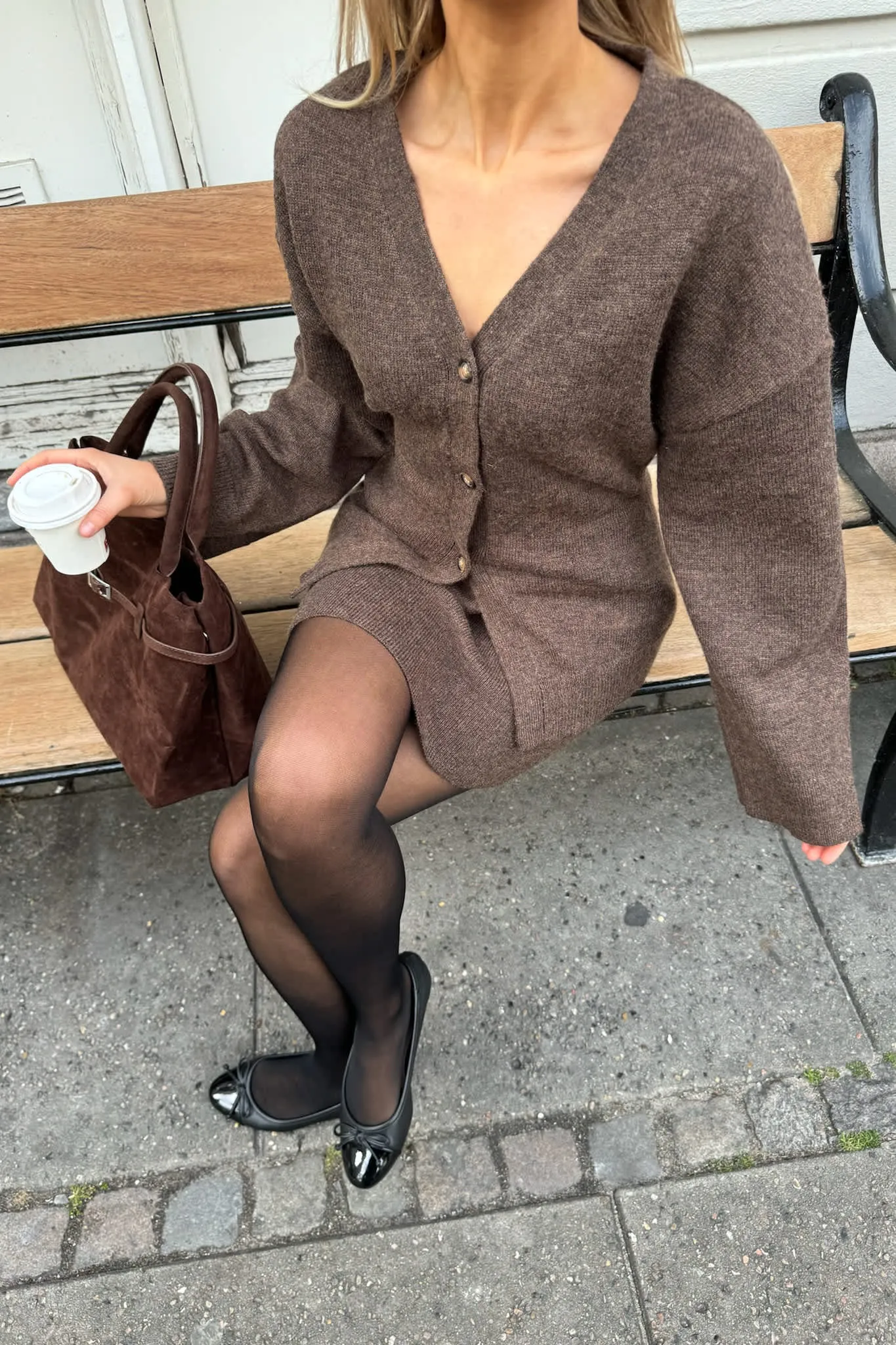 KarmaIC Cardigan - Mørkebrun
