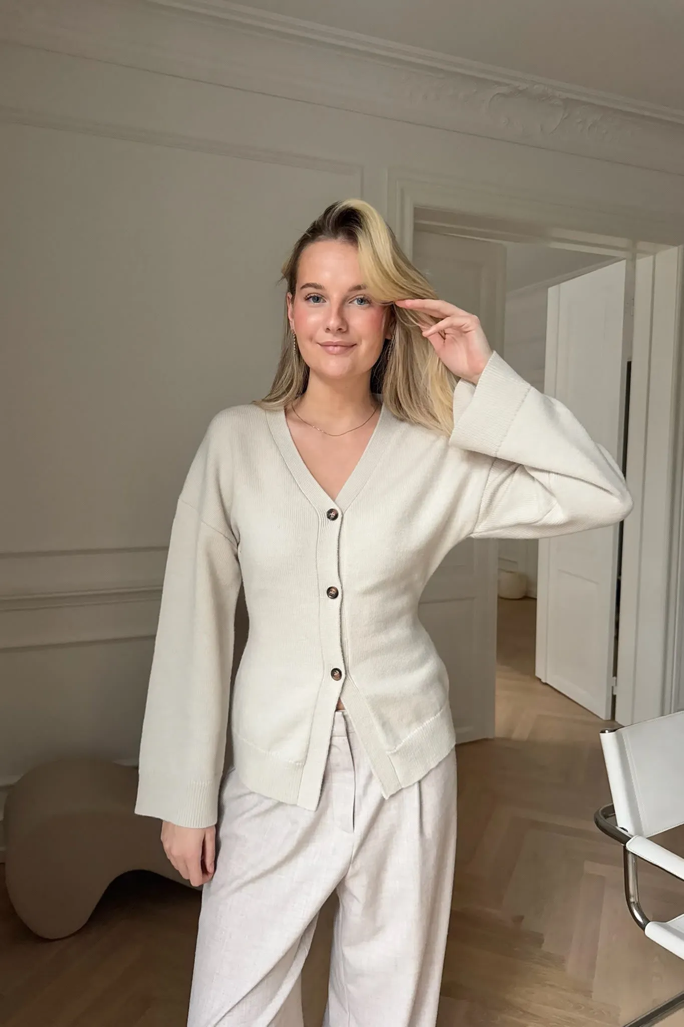 KarmaIC Cardigan - Råhvid