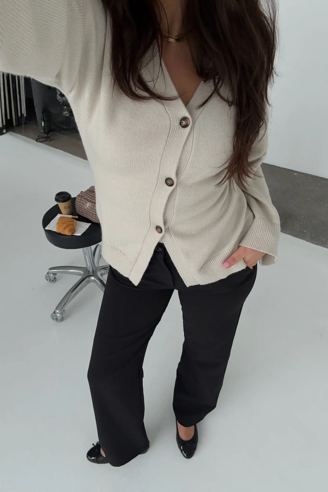 KarmaIC Cardigan - Råhvid